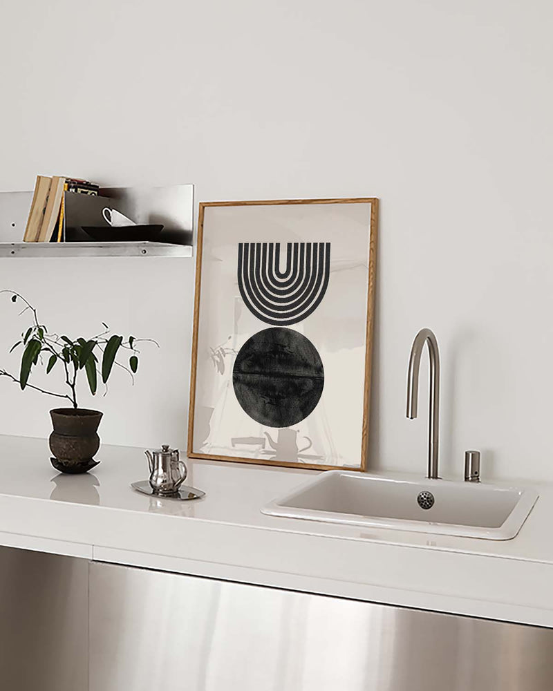 Geometrisches Sonnen Bogen Poster – Geometric Sun Arch