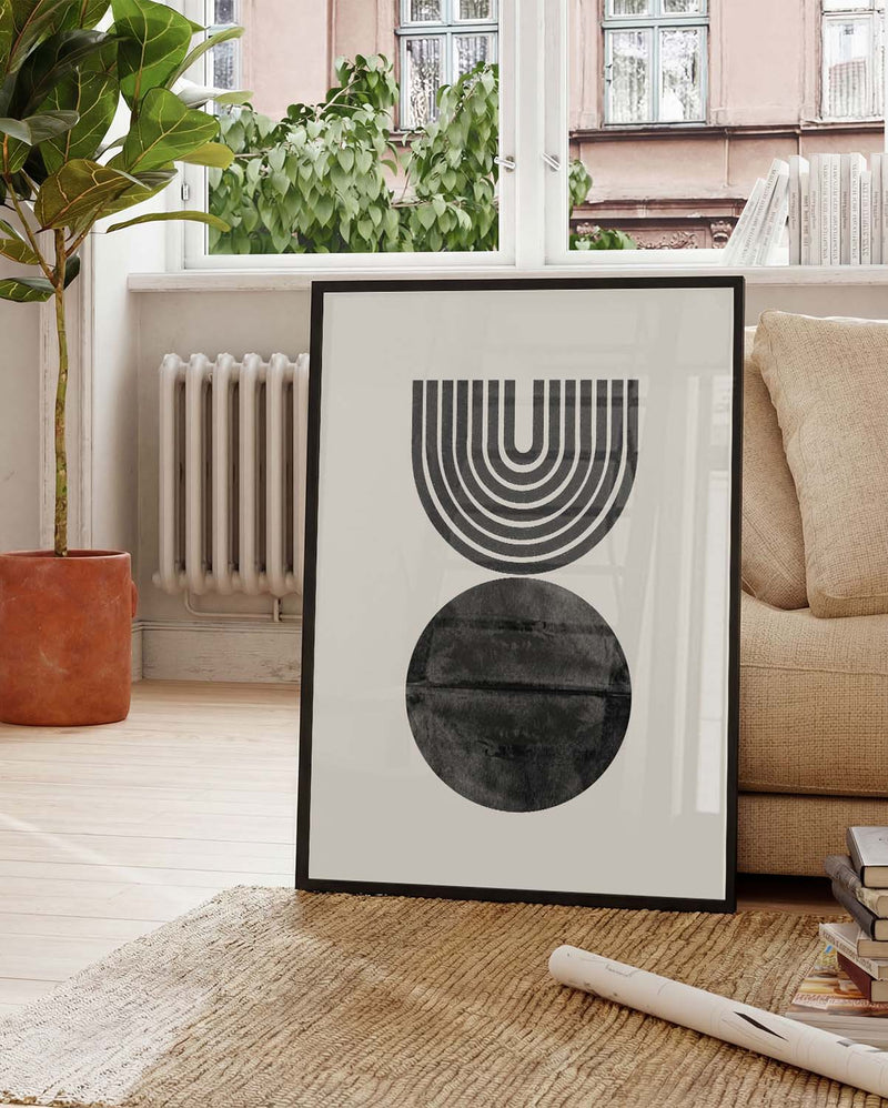 Geometrisches Sonnen Bogen Poster – Geometric Sun Arch