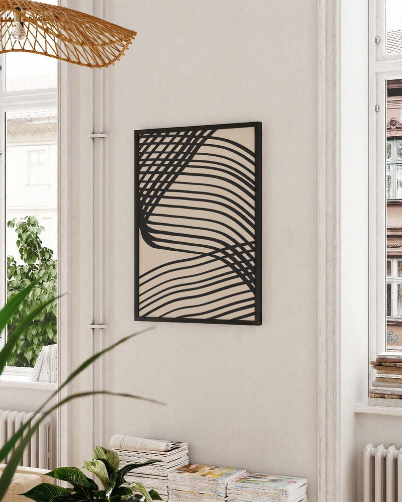 Geometrische Wellen Poster – Geometrische Wellenlinien