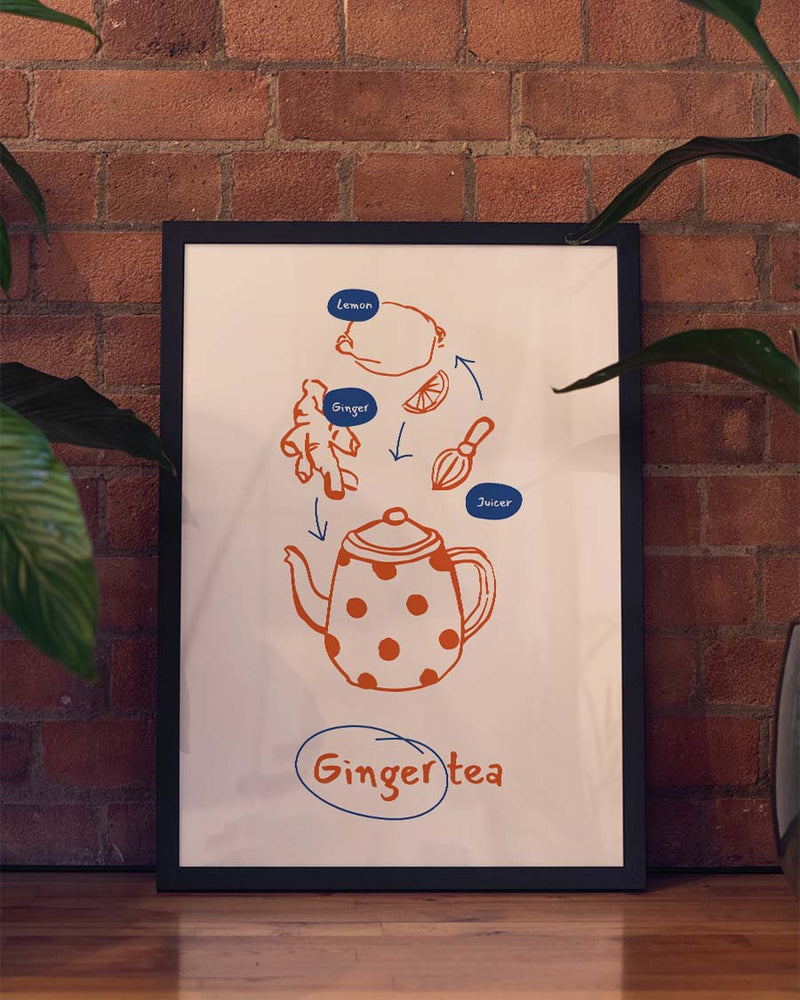 Ginger Tea Illustration Poster – Ginger Tea
