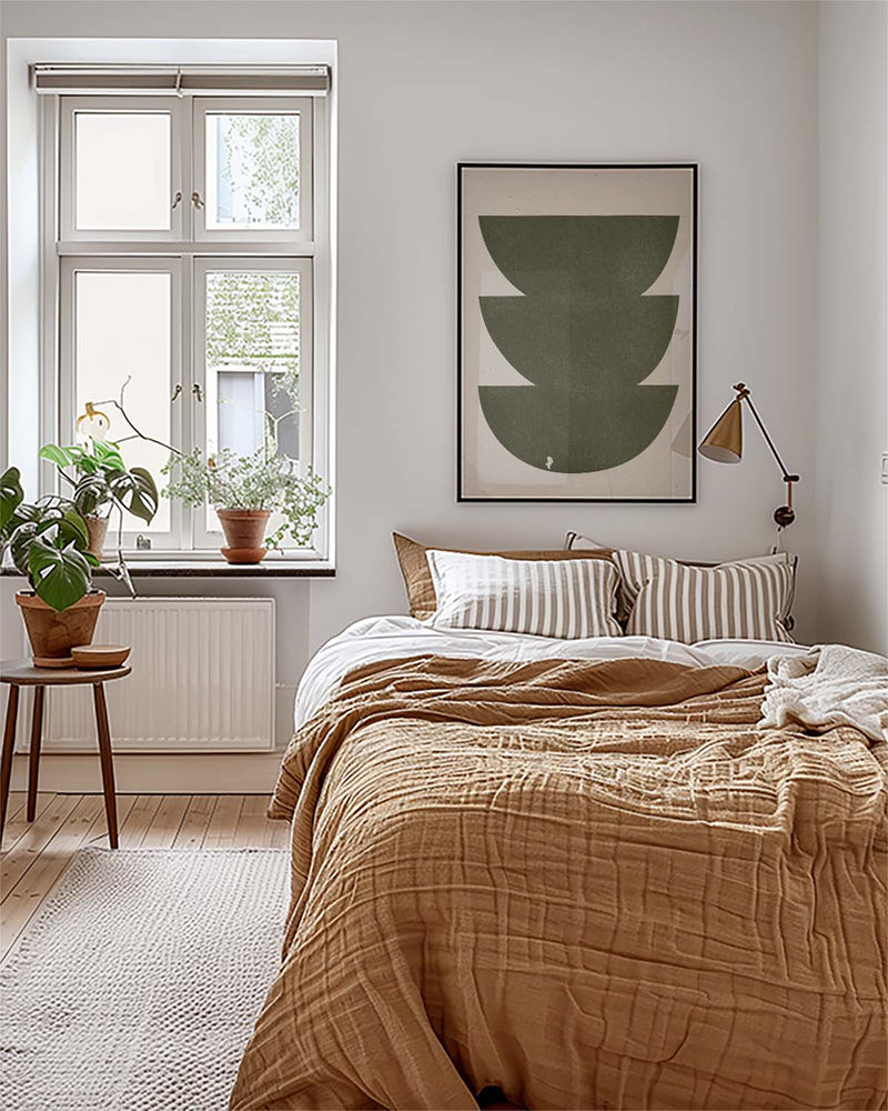 Grünes Geometrisches Stapel Poster – Green Geometric Stack