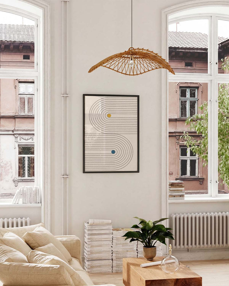 Line Wave Abstract Poster – Line Wave Color Dots