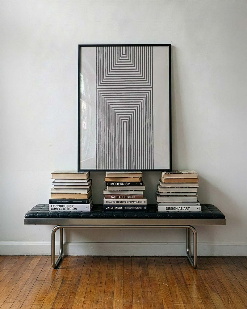 Geometrisches Linien Poster – Linear Depth Frame