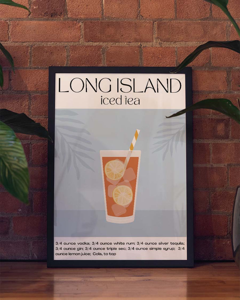 Long Island Iced Tea Cocktail Poster – Long Island Iced Tea