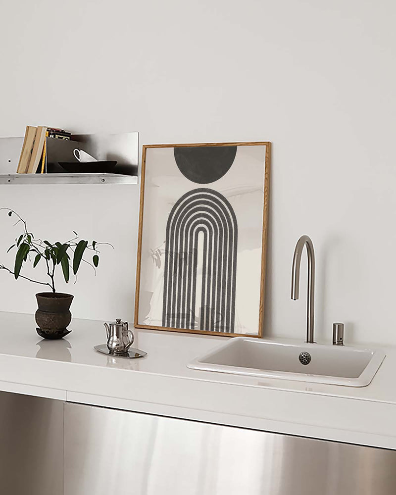 Minimal Bogen Linien Poster – Minimal Arch Lines