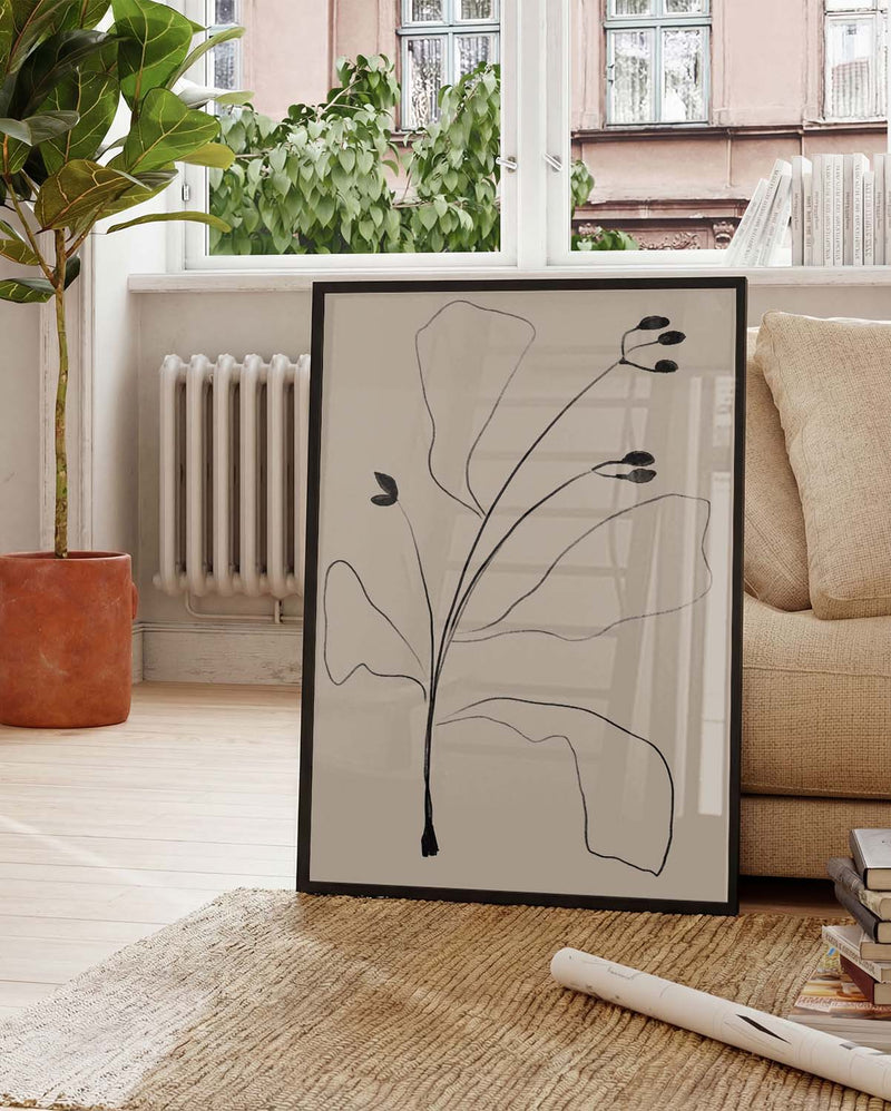 Minimal Botanische Blätter Poster – Minimal Botanic Leaves