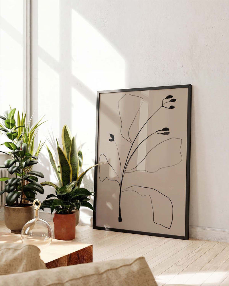 Minimal Botanische Blätter Poster – Minimal Botanic Leaves