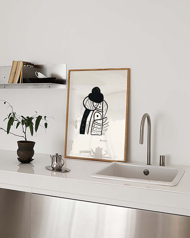 Minimalistisches Figuren Poster – Minimal Figur Linie