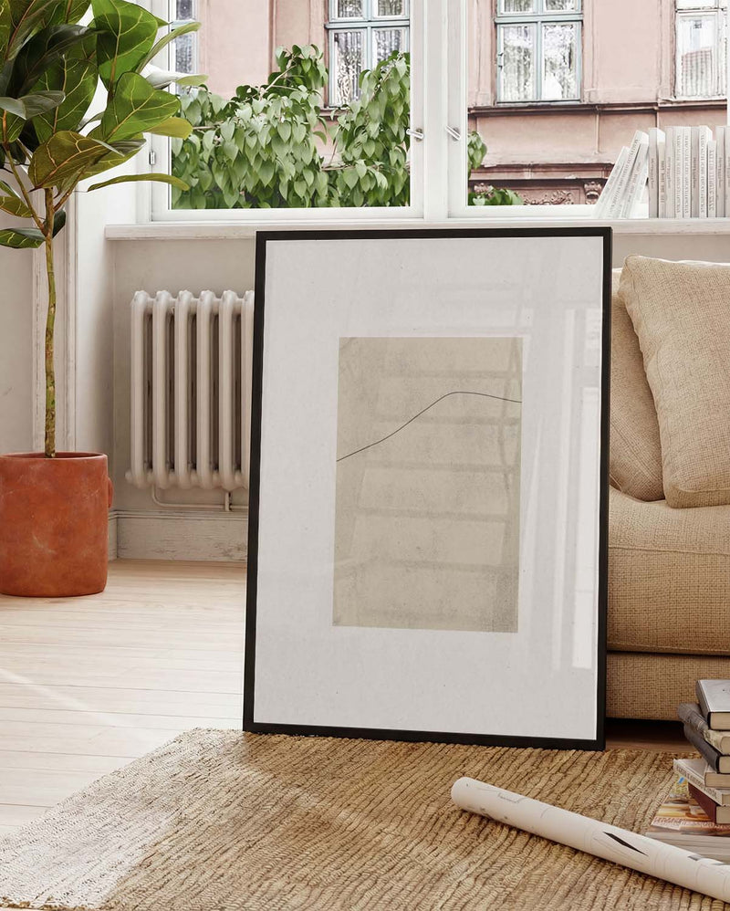 Minimal Linien Landschaft Poster – Minimal Line Landscape
