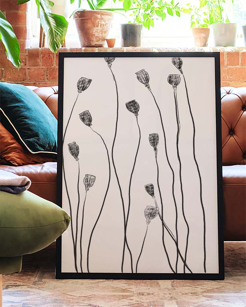Minimal Samen Stängel Poster – Minimal Seed Stems