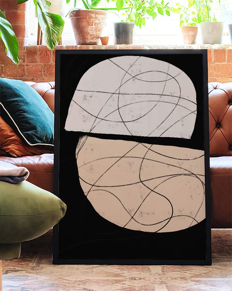Minimal Stein Komposition Poster – Minimal Stone Composition