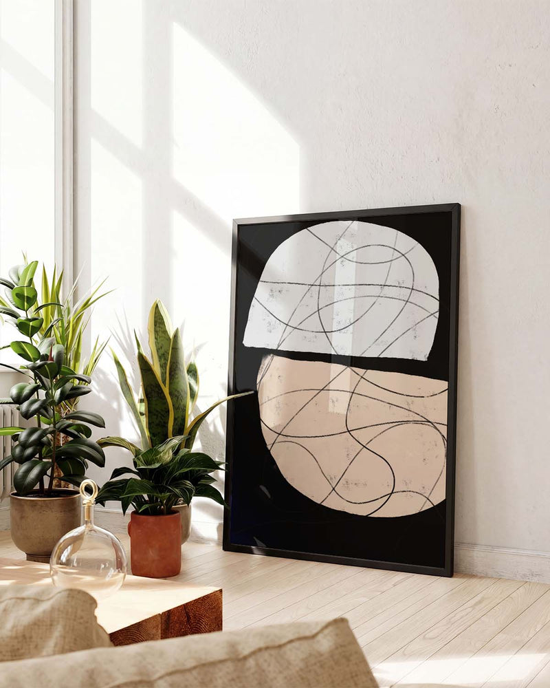 Minimal Stein Komposition Poster – Minimal Stone Composition