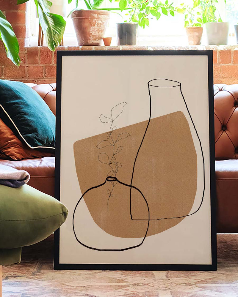 Minimalistisches Vasen Poster – Minimal Vase Line Art