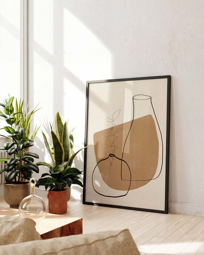 Minimalistisches Vasen Poster – Minimal Vase Line Art