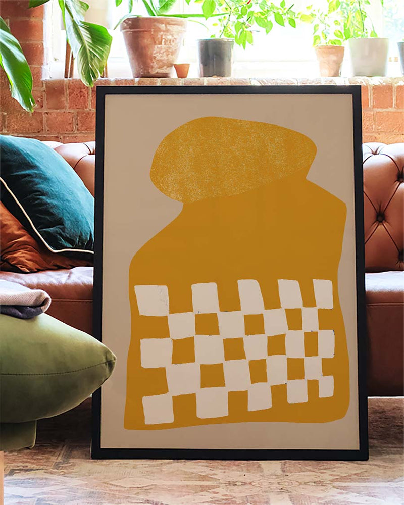 Moderne Checkered Vase Poster – Modern Checkered Vase