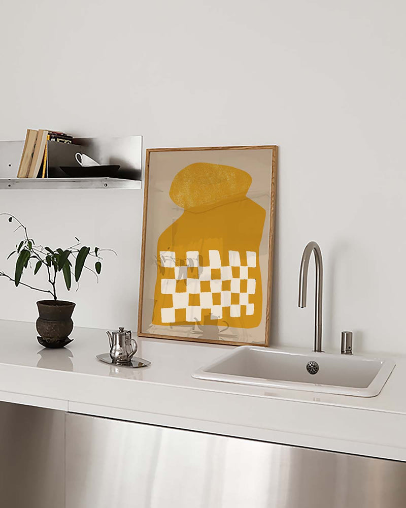 Moderne Checkered Vase Poster – Modern Checkered Vase