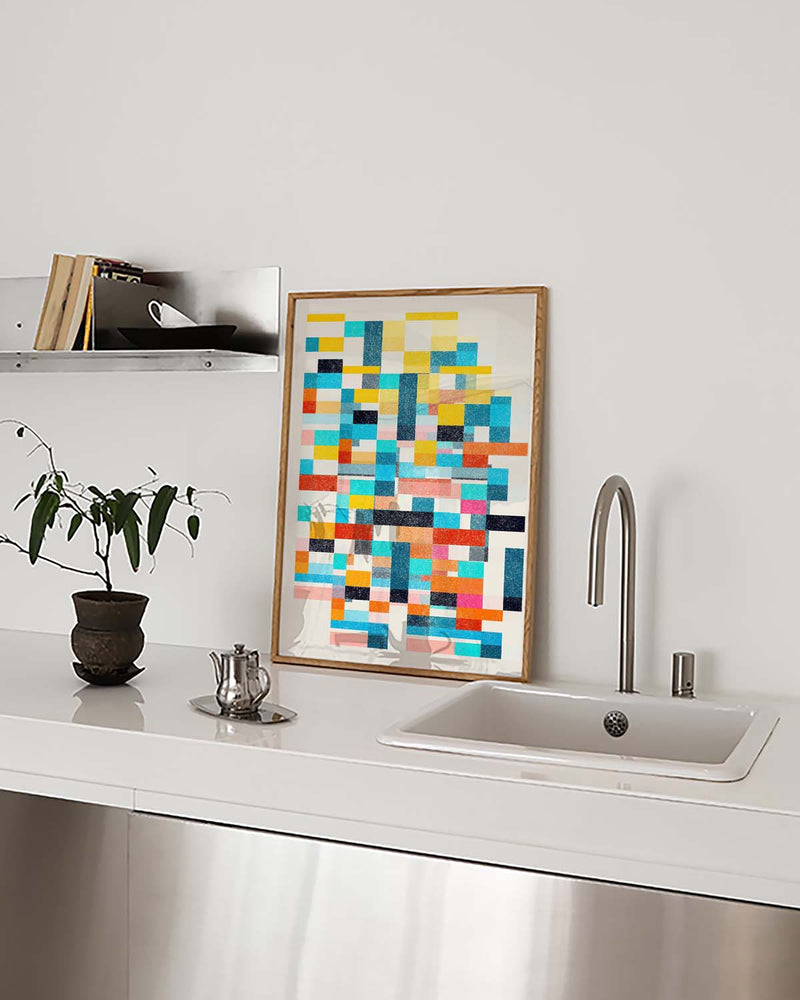 Modernes Mosaik Poster – Modern Color Mosaic
