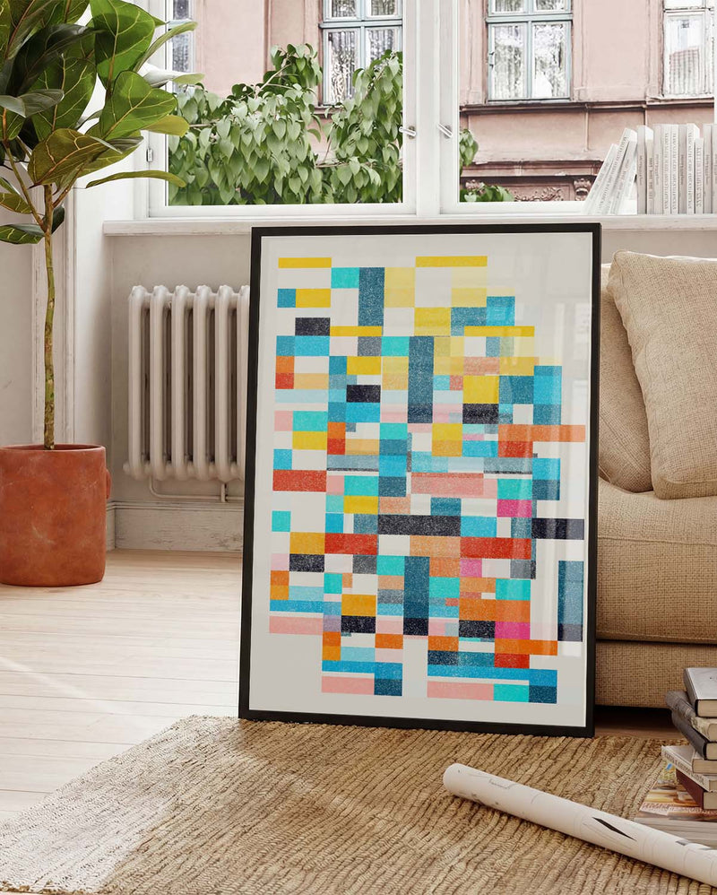 Modernes Mosaik Poster – Modern Color Mosaic