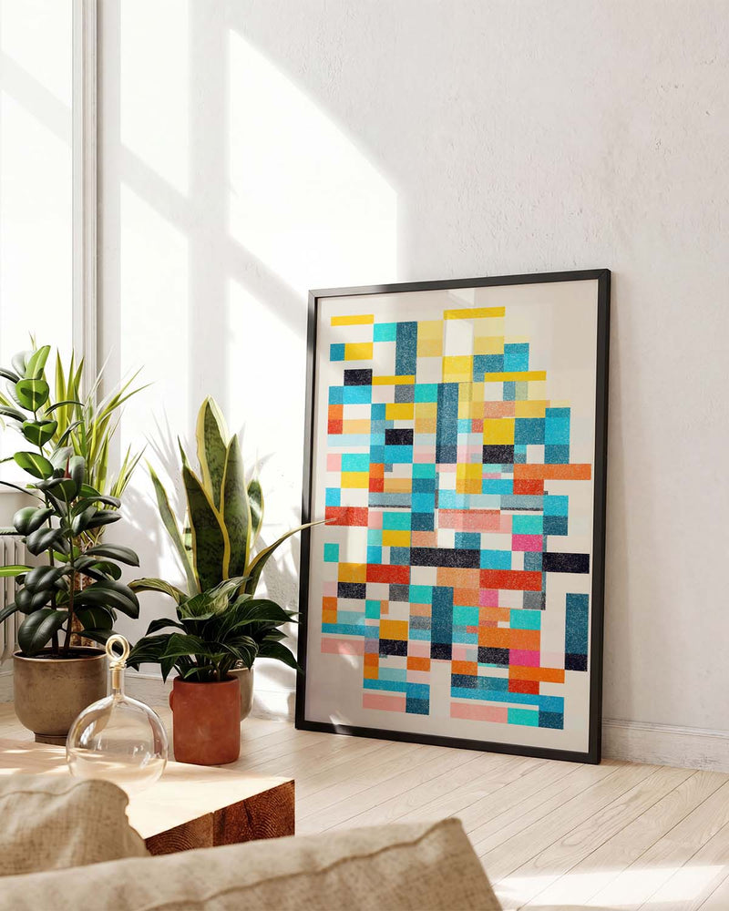 Modernes Mosaik Poster – Modern Color Mosaic