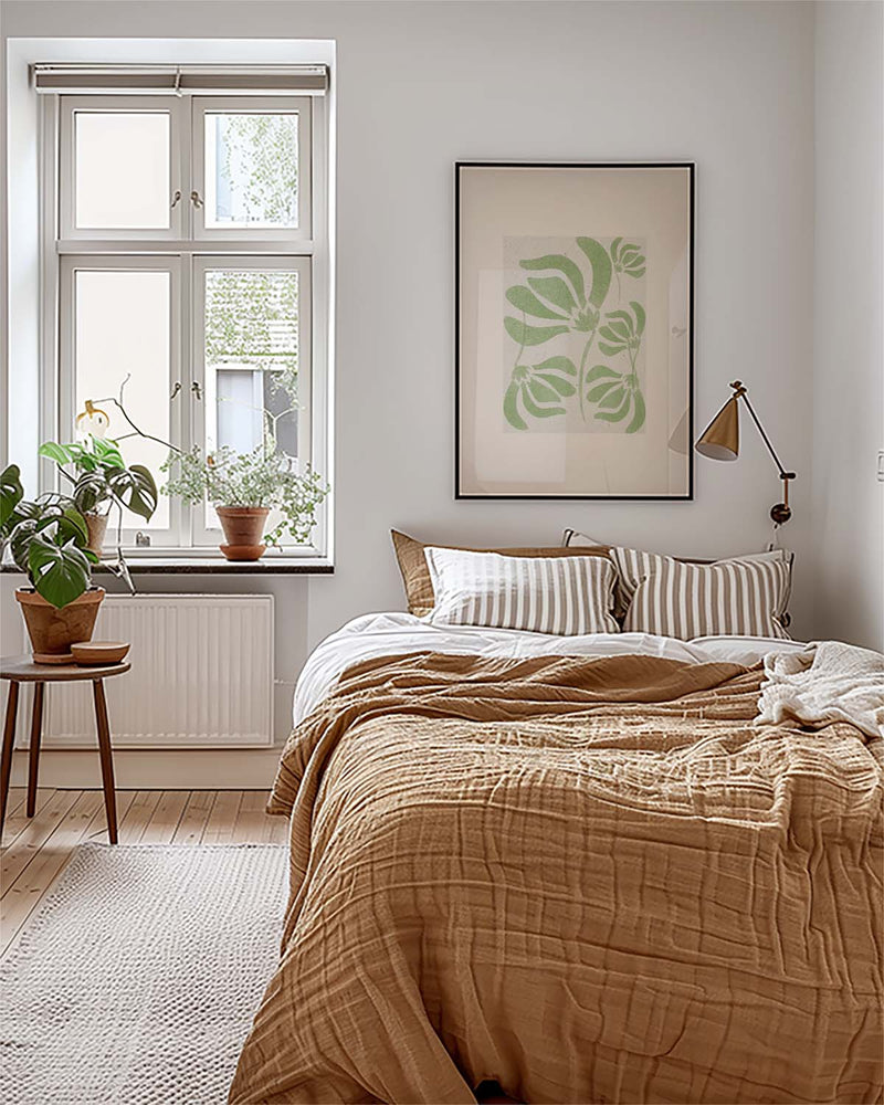 Modernes Blatt Muster Poster – Modern Green Leaf Pattern
