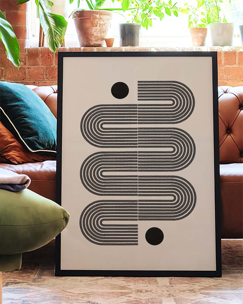 Modernes Linien Labyrinth Poster – Modern Line Labyrinth
