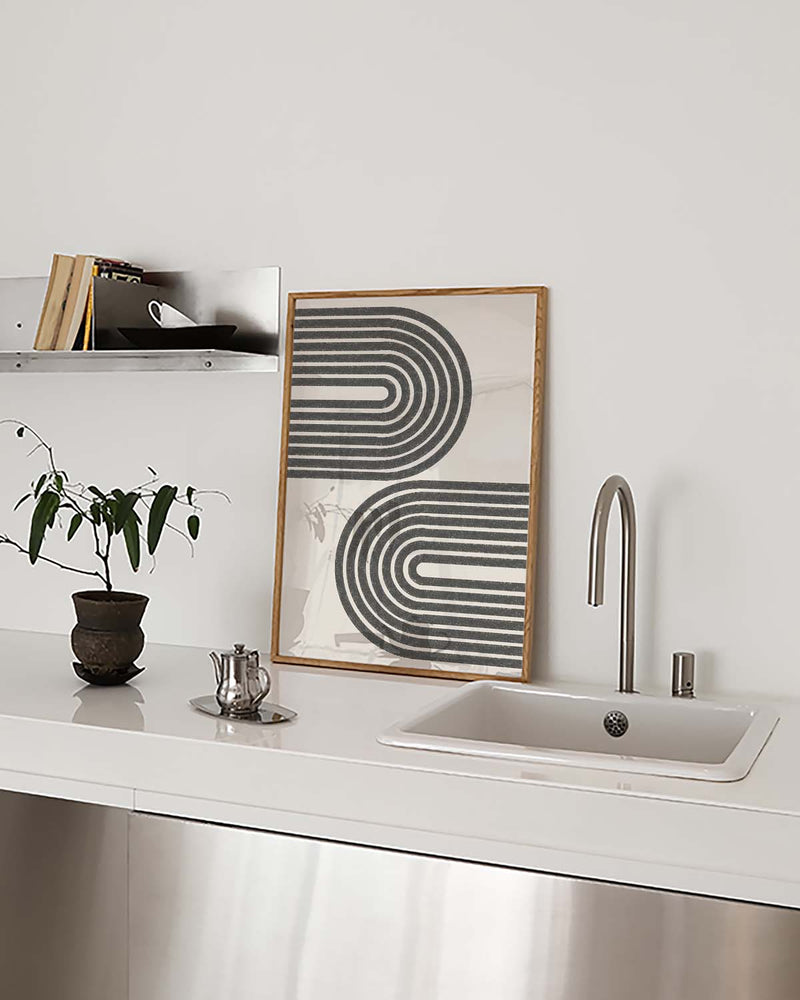 Moderne Linien Wellen Poster – Modern Line Waves