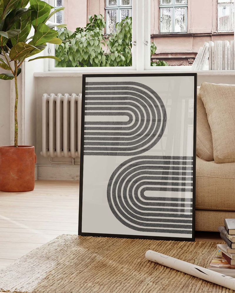 Moderne Linien Wellen Poster – Modern Line Waves