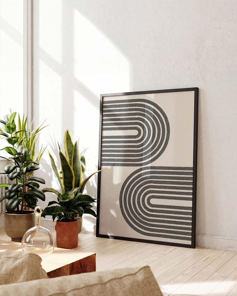 Moderne Linien Wellen Poster – Modern Line Waves