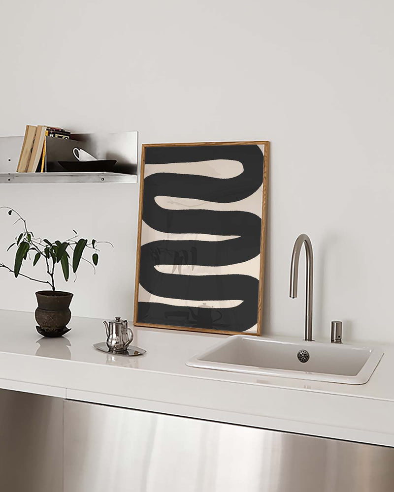Modernes Schwarz Signal Poster – Modernes Schwarzsignal
