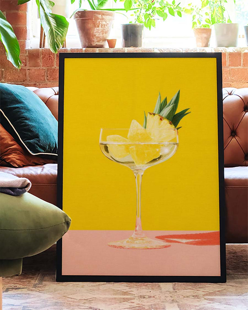 Tropisches Cocktail Poster – Pineapple Cocktail