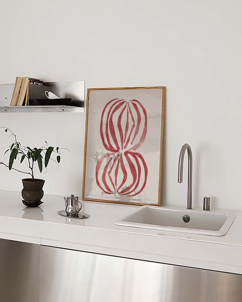 Rote Abstrakte Orbs Poster – Red Abstract Orbs