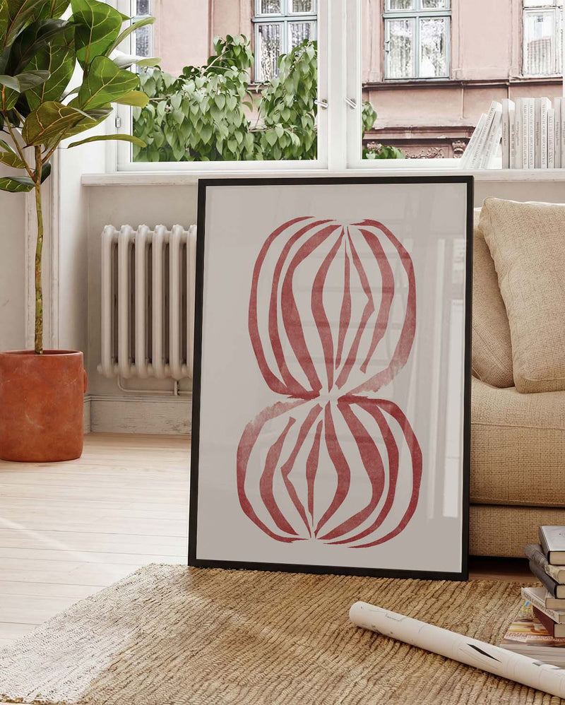 Rote Abstrakte Orbs Poster – Red Abstract Orbs