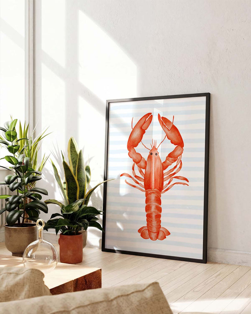 Maritimes Tier Poster – Red Lobster Illustration