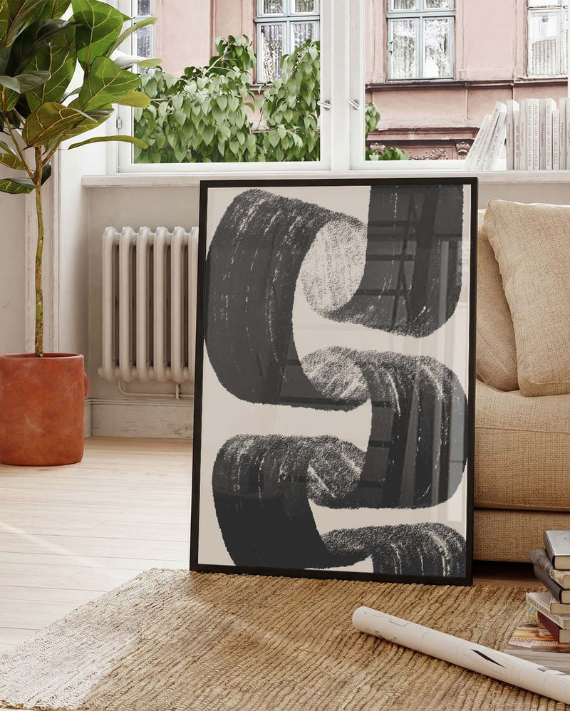 Skulpturales Pinsel Poster – Skulpturale Pinselbewegung