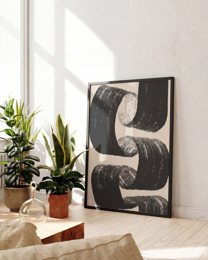 Skulpturales Pinsel Poster – Skulpturale Pinselbewegung