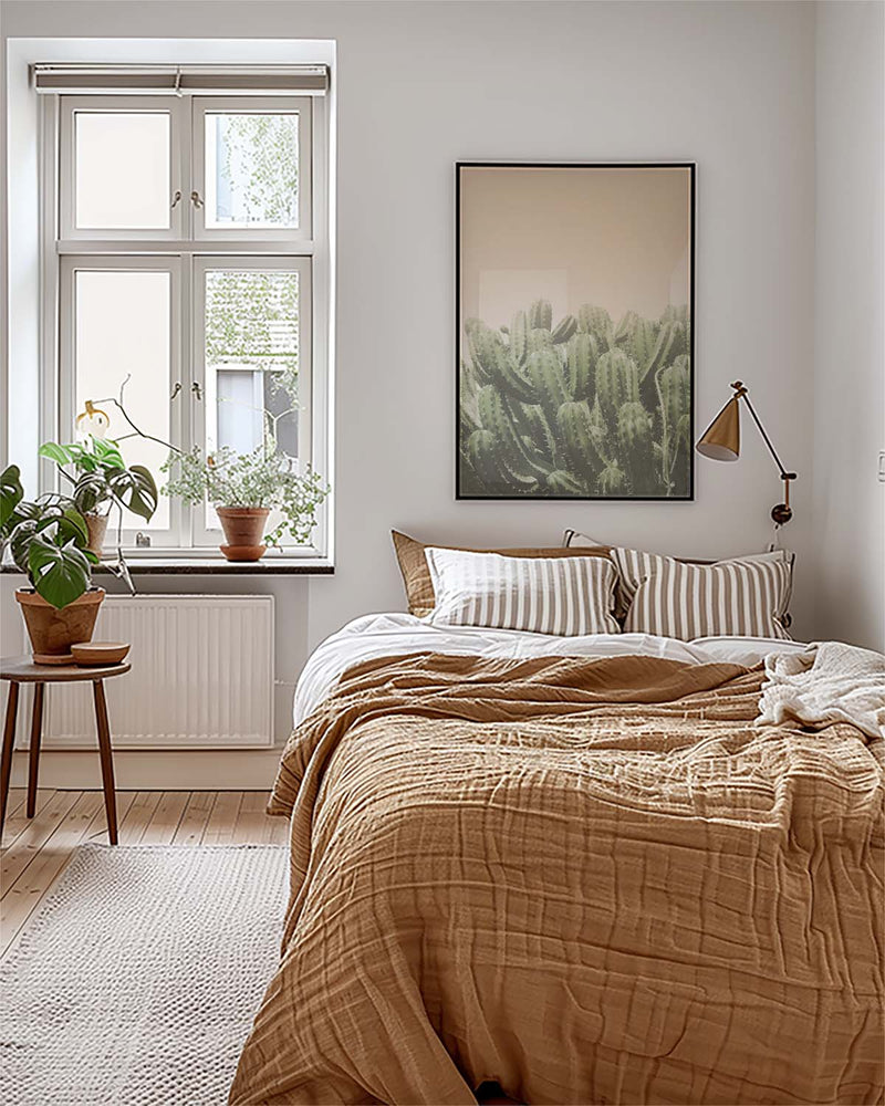 Grünes Kaktus Poster – Soft Green Cactus Field