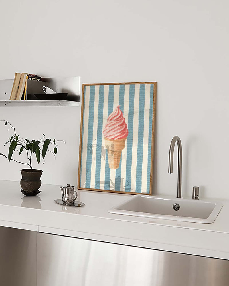 Dessert Illustration Poster – Soft Serve Ice Cream