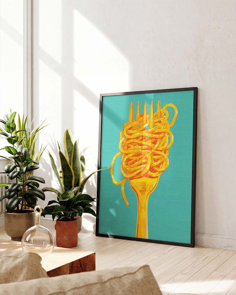 Pasta Food Poster – Spaghetti Fork Poster