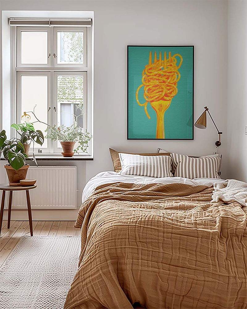 Pasta Food Poster – Spaghetti Fork Poster