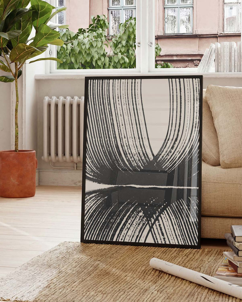 Symmetrisches Linien Poster – Symmetrische Linienexplosion