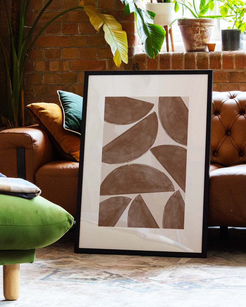 Terracotta Shape Pattern Poster – Geometrisches Terracotta Muster