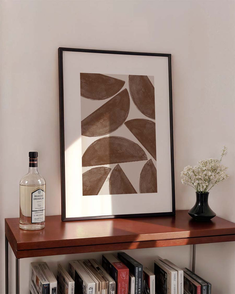 Terracotta Shape Pattern Poster – Geometrisches Terracotta Muster