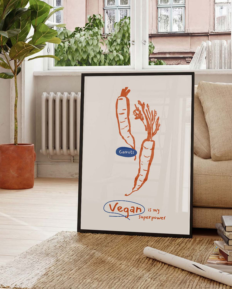 Vegan Food Poster – Vegan Is My Superpower