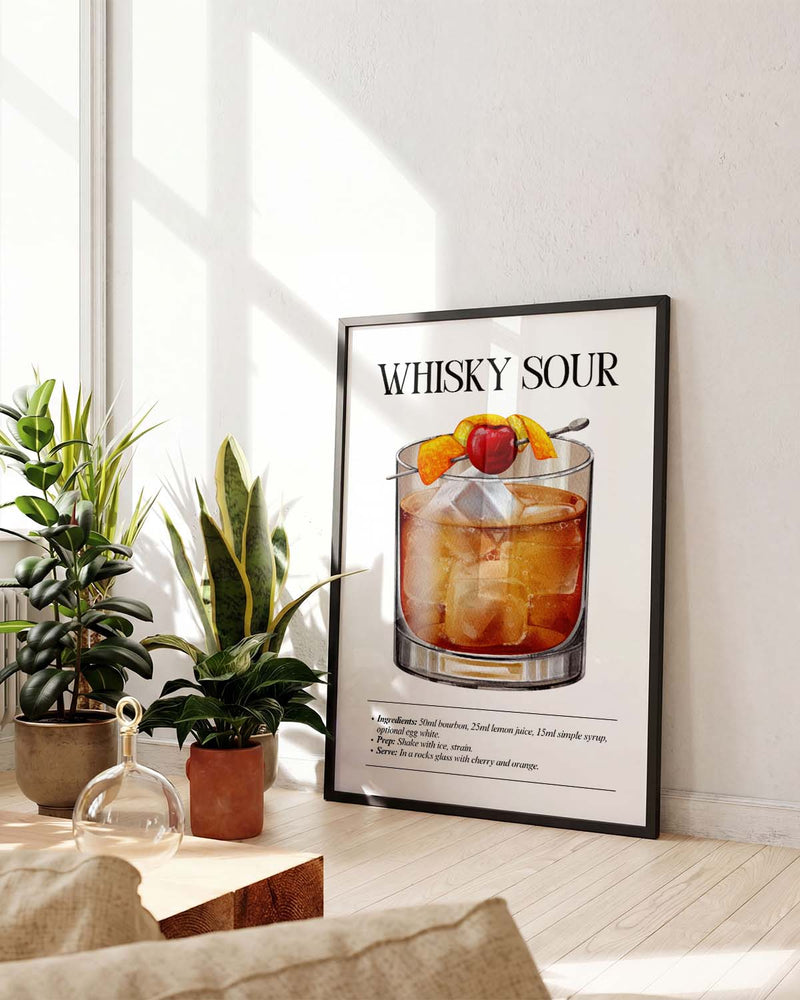 Cocktail Poster – Whisky Sour Cocktail