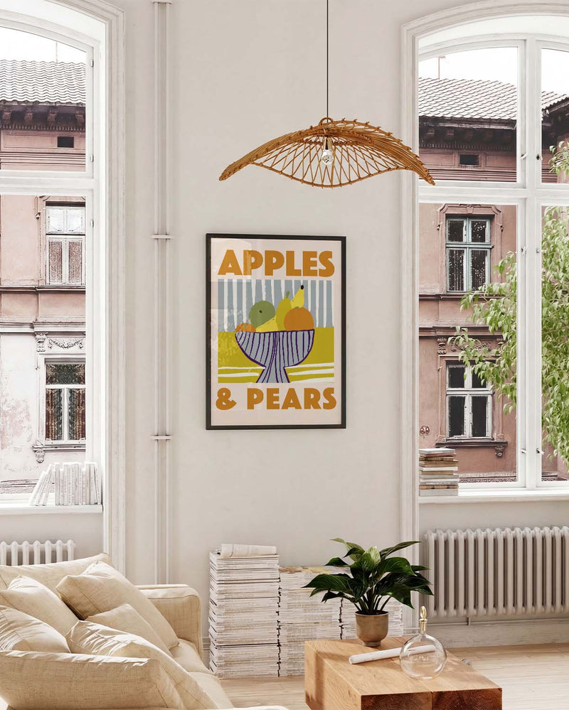 Retro Obst Poster modern – Apples & Pears