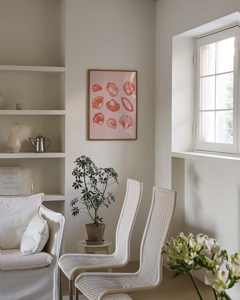 Muschel Muster Poster modern – Coral Pattern