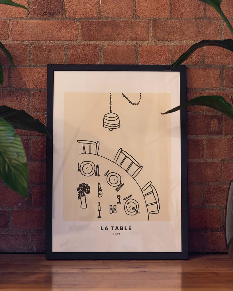Minimalistisches Kaffee Poster modern – Daily Routine