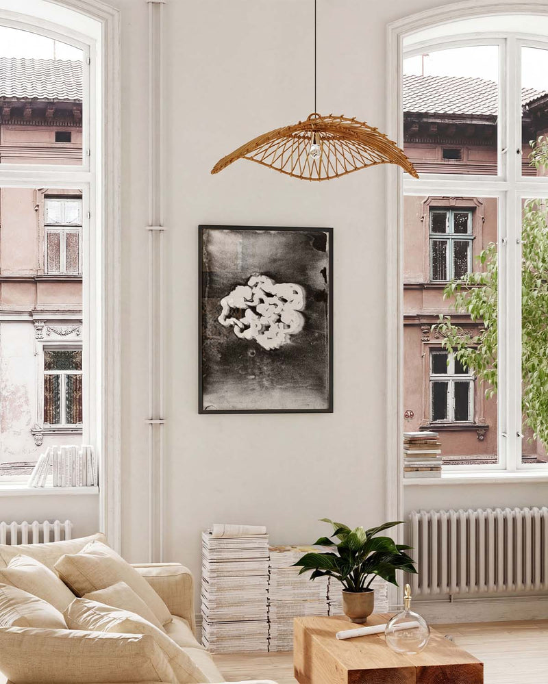 Künstlerisches Schwarz Weiß Blumenposter – Dark Flower