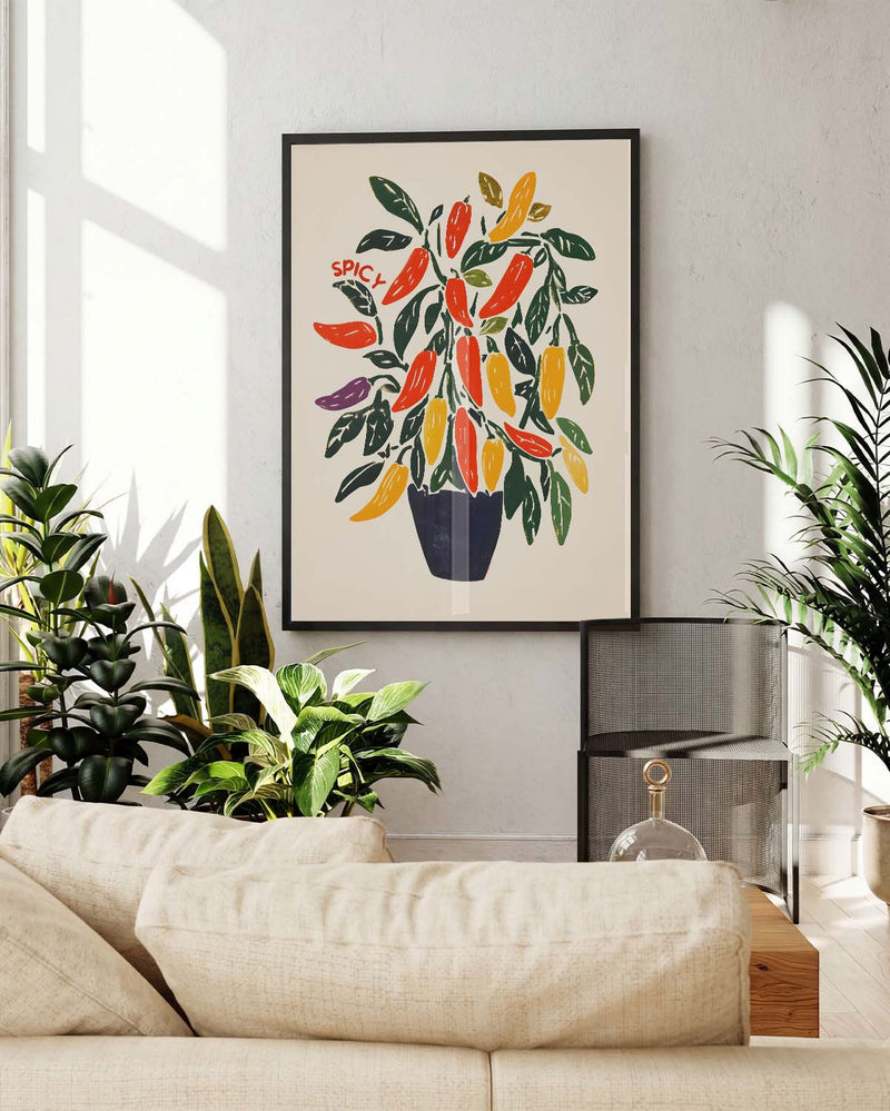 Buntes Pflanzen Poster modern – Fresh Harvest