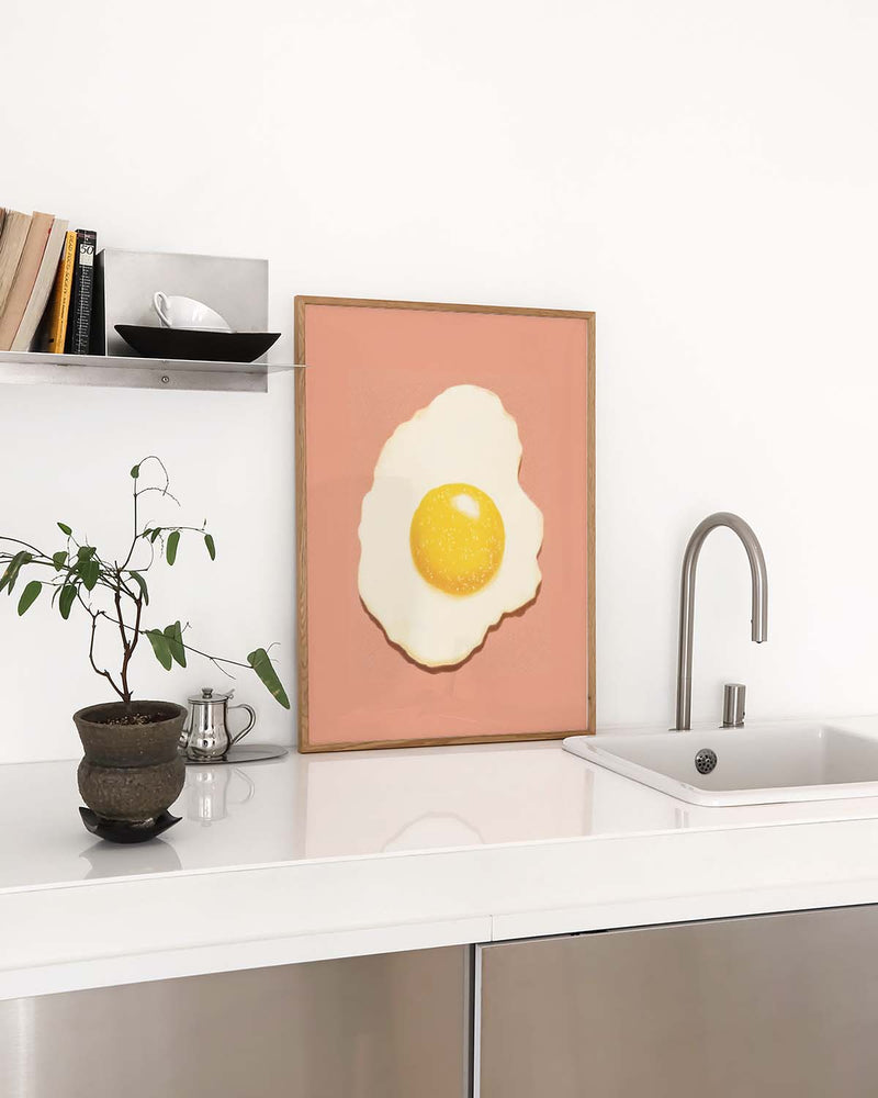Minimalistisches Ei Poster modern – Fried Egg